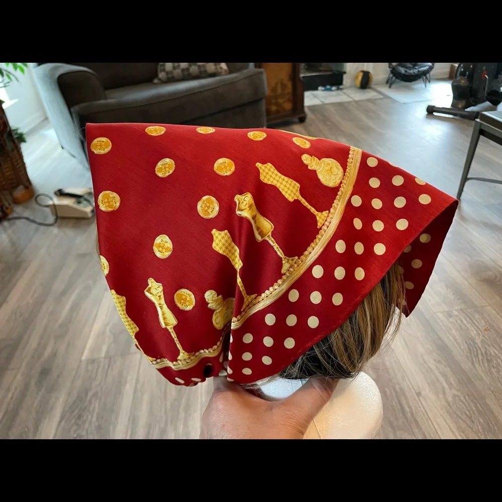Vintage Dior rolled hem scarf nwot.
